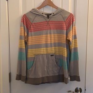 Ocean Current lightweight striped hoodie Medium
